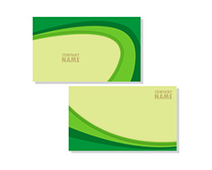 绿色简约线条边框名片模板矢量素材