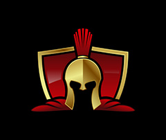 骑士盾牌头盔创意logo矢量素材