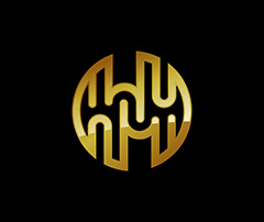 金色圆形质感抽象logo矢量素材