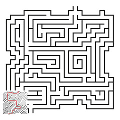 黑色线条迷宫图案和线路图矢量素材四