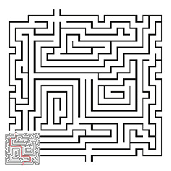 黑色线条迷宫图案和线路图矢量素材五