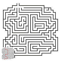 黑色线条迷宫图案和线路图矢量素材九
