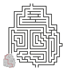 黑色线条迷宫图案和线路图矢量素材十