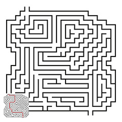 黑色线条迷宫图案和线路图矢量素材十一