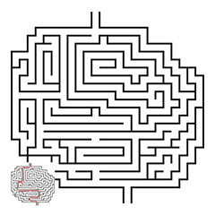 黑色线条迷宫图案和线路图矢量素材十二