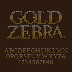 暗金色纹理复古字体设计矢量素材