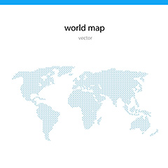 简约蓝色纹理世界地图矢量素材