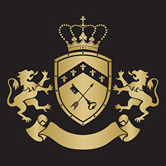 金色大气皇冠盾牌标贴标签矢量素材
