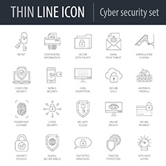 二十款网络安全icon图标矢量素材