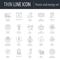二十款功率能量icon图标矢量素材
