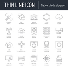二十款网络技术icon矢量素材