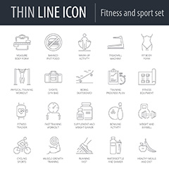 二十款体育健身icon图标矢量素材