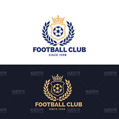 足球主题企业商标设计矢量素材