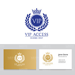 VIP企业商标设计矢量素材