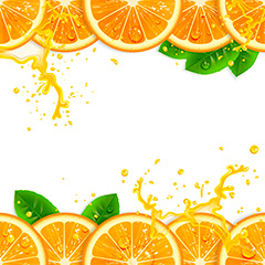 夏季主题果汁柠檬水果矢量素材
