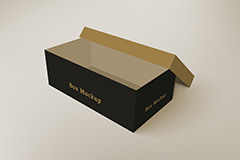 鞋子包装盒设计矢量素材