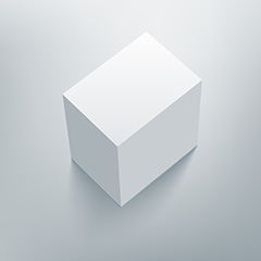 立体白色包装盒设计矢量素材