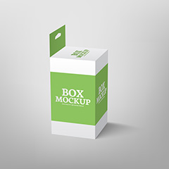 绿色包装盒设计矢量素材