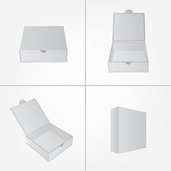 空白包装盒设计矢量素材