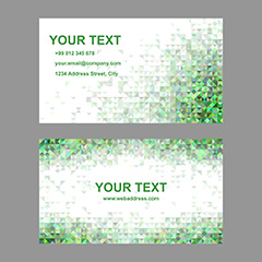 绿色炫彩名片设计矢量素材