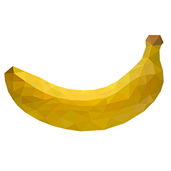 时尚香蕉几何设计矢量素材