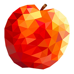 苹果几何设计矢量素材