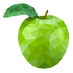 青苹果几何设计矢量素材