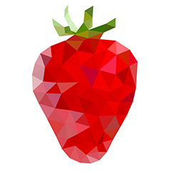 草莓几何设计矢量素材