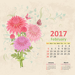 个性2017年日历设计矢量素材