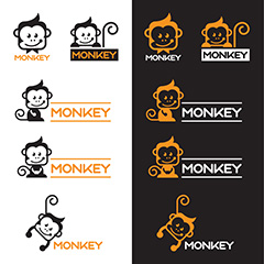 猴子企业LOGO设计矢量素材