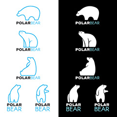北极熊企业LOGO设计矢量素材