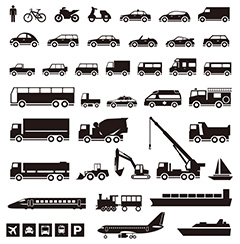 交通运输工具图标矢量素材
