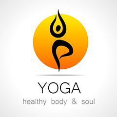 创意瑜伽logo设计矢量素材