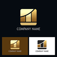 尊贵金色企业logo矢量素材