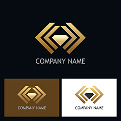 创意几何图形企业logo矢量素材