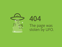 飞船404网页损坏设计矢量素材