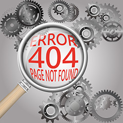 齿轮404网页损坏设计矢量素材