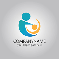 母婴婴孕企业公司logo标志矢量素材