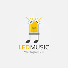 创意LED等和音乐设计矢量素材