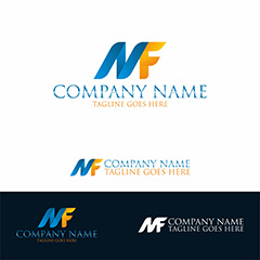 NF字母简约商务标志矢量素材