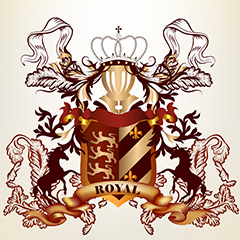 皇家欧式复古徽章矢量素材