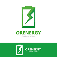 简约绿色能源公司标志设计矢量素材