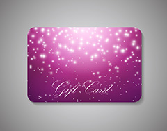 紫色星光赠品卡片矢量素材