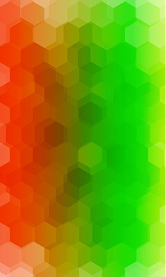 红绿撞色渐变层叠六边形背景矢量素材