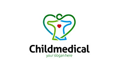 抽象儿童医疗行业logo矢量素材