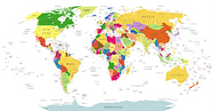 精细世界地图背景矢量素材