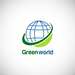 绿色地球logo矢量素材