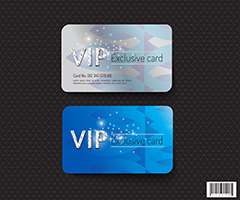 横版蓝色星光VIP卡片矢量素材
