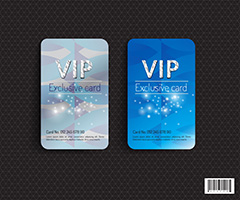 竖版蓝色星光VIP卡片矢量素材