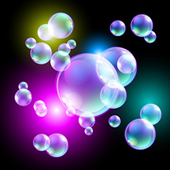 炫彩气泡背景矢量素材（一）